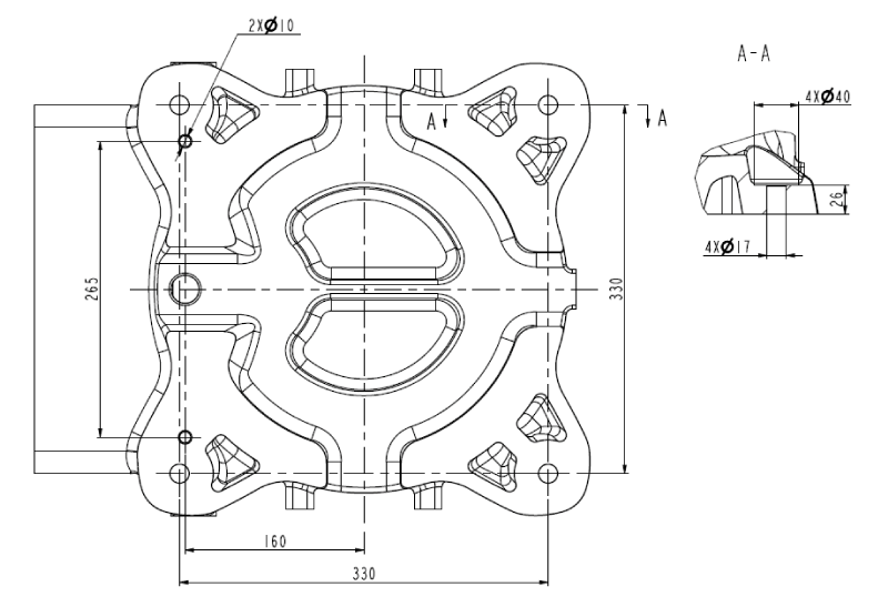 MOUNTING DIMENSION OF ROBOT BASE VBR6-2000H